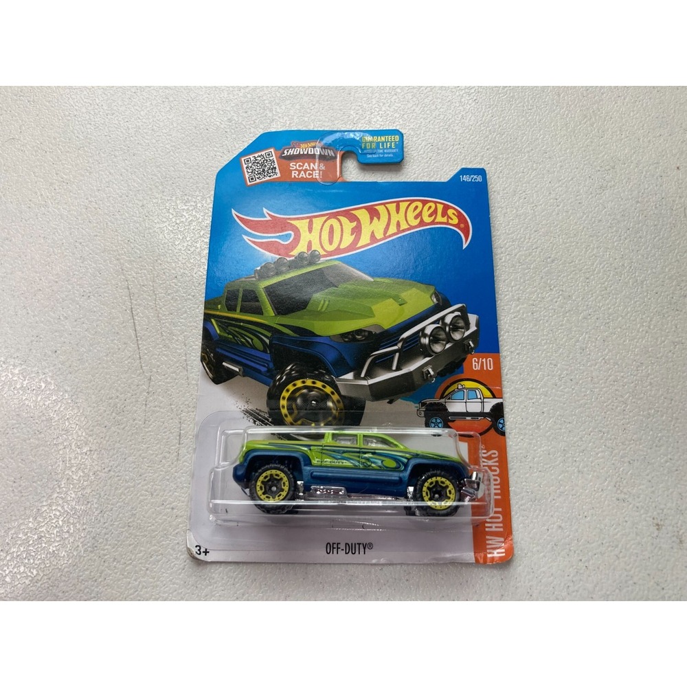 Hot Wheels OFF DUTY 146 Sublime 2016 Green Blue Yellow New on Card NOC
